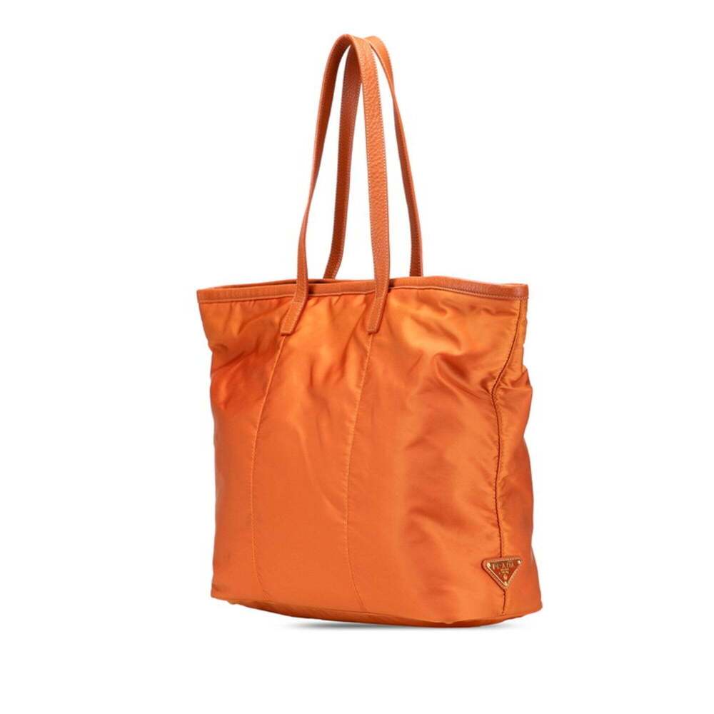 PRADA Orange Leather Shoulder Bag - Picture 2 of 9